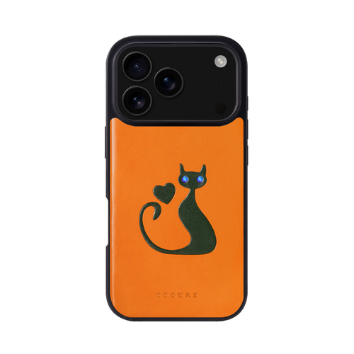 宇多田ヒカル CHUICHI 猫デザイン ガラケーケース （新品 · 未開封） iPhone 17 シリーズ バックカバーケース 猫柄 イタリアンサドルレザー