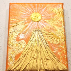 風水吉祥絵画＊幸せ空の龍と鳳凰～桃富士光雲海～豊かさ出世 愛情 子宝