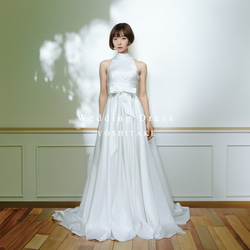 ウエディングドレス.ブラック.カラードレス.Aライン.オーガンジー