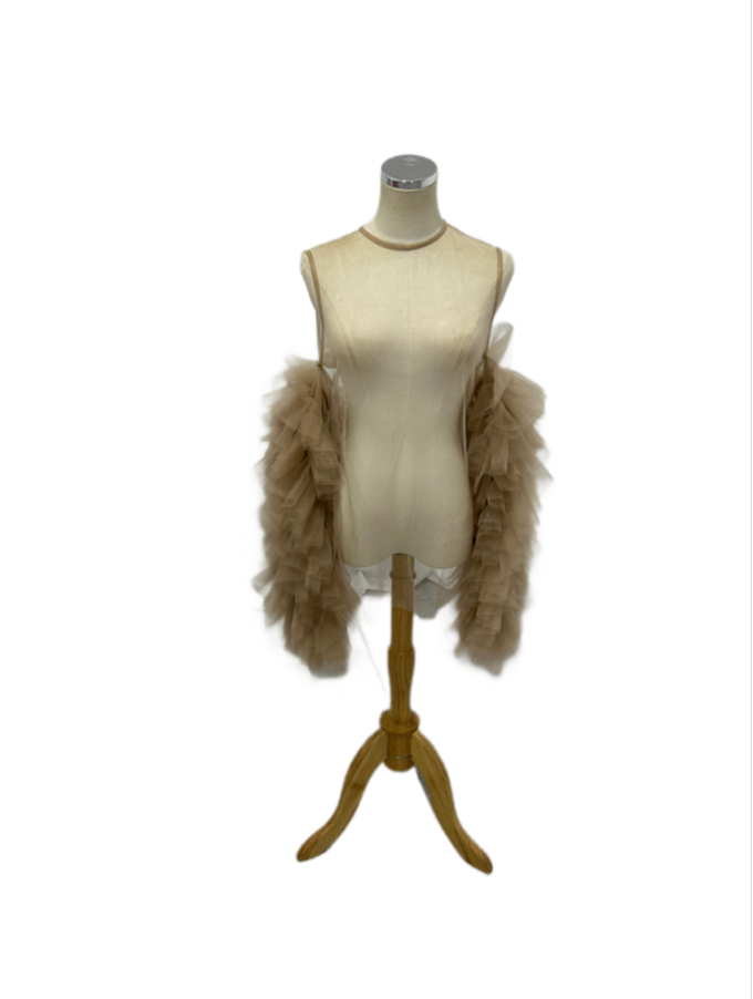 トップス カーキ色 ノースリーブ ソフトチュール カラードレス 花嫁/ウェディングドレス 16,493円