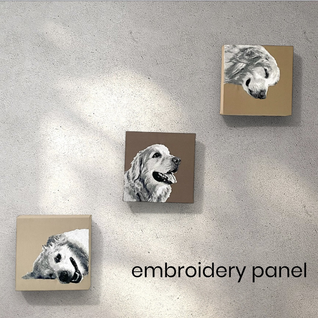 大好きなお写真で【可愛さそのまま刺繍パネル】3枚セット