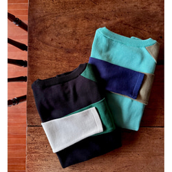 M &amp; L❤️2種顏色❤️修身針織❤️日本原裝進口❤️不對稱配色❤️黑色或藍綠色 第16張的照片