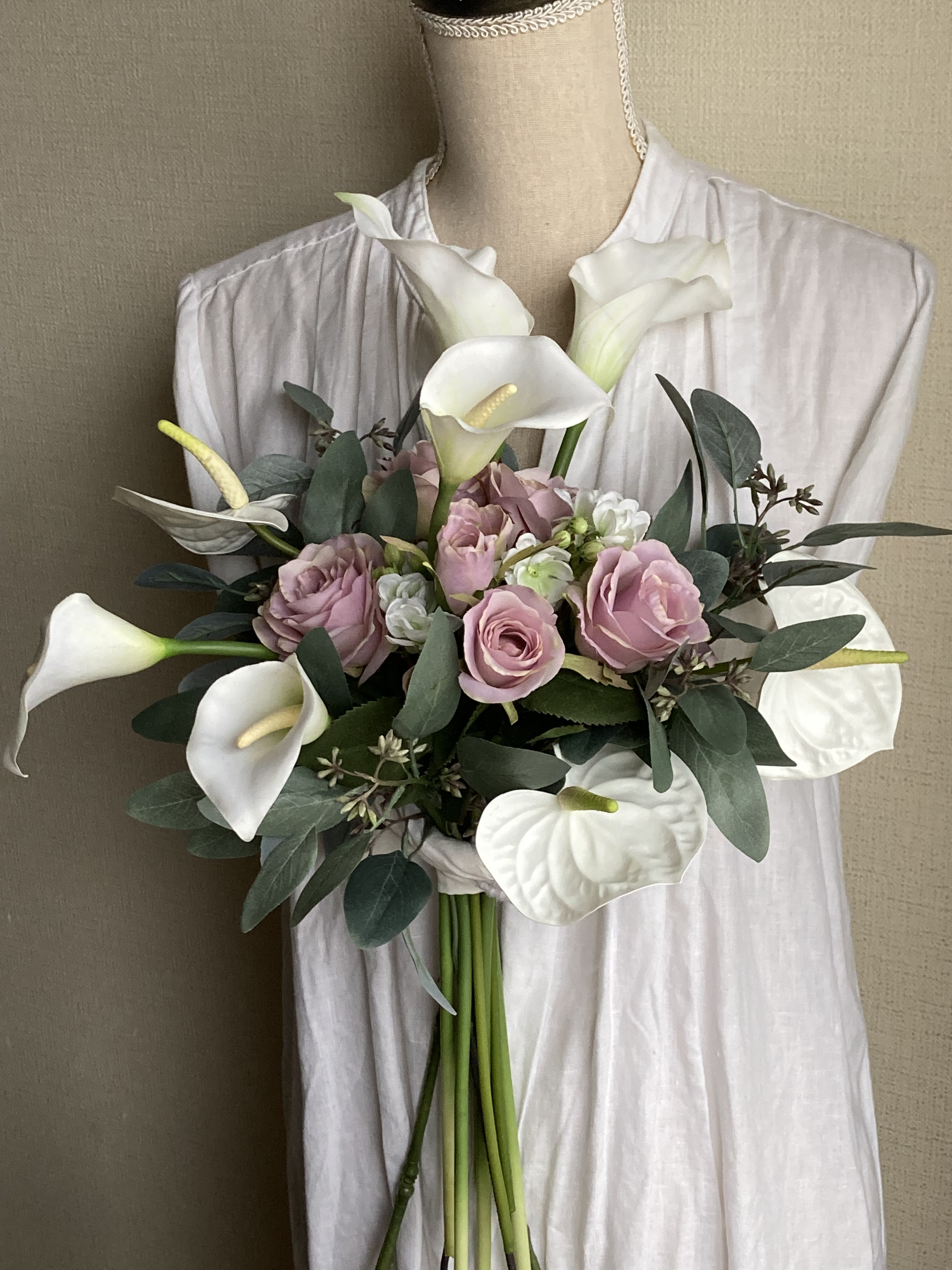 ローズ&カラー ウェディングブーケ&ブートニア