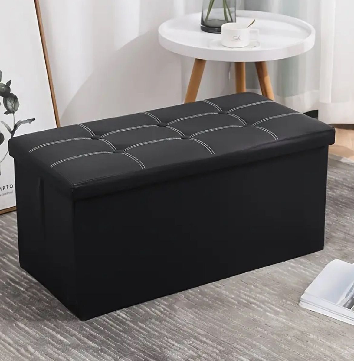 スツール インテリア 家具 収納 オシャレ ワイドタイプ ファブリック 収納ベンチ 収納ボックス オットマン 椅子