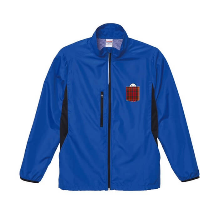 シマエナガ マイクロリップストップ スタンド ジャケット 「ポケット風ひょっこりシマエナガ」【受注生産】