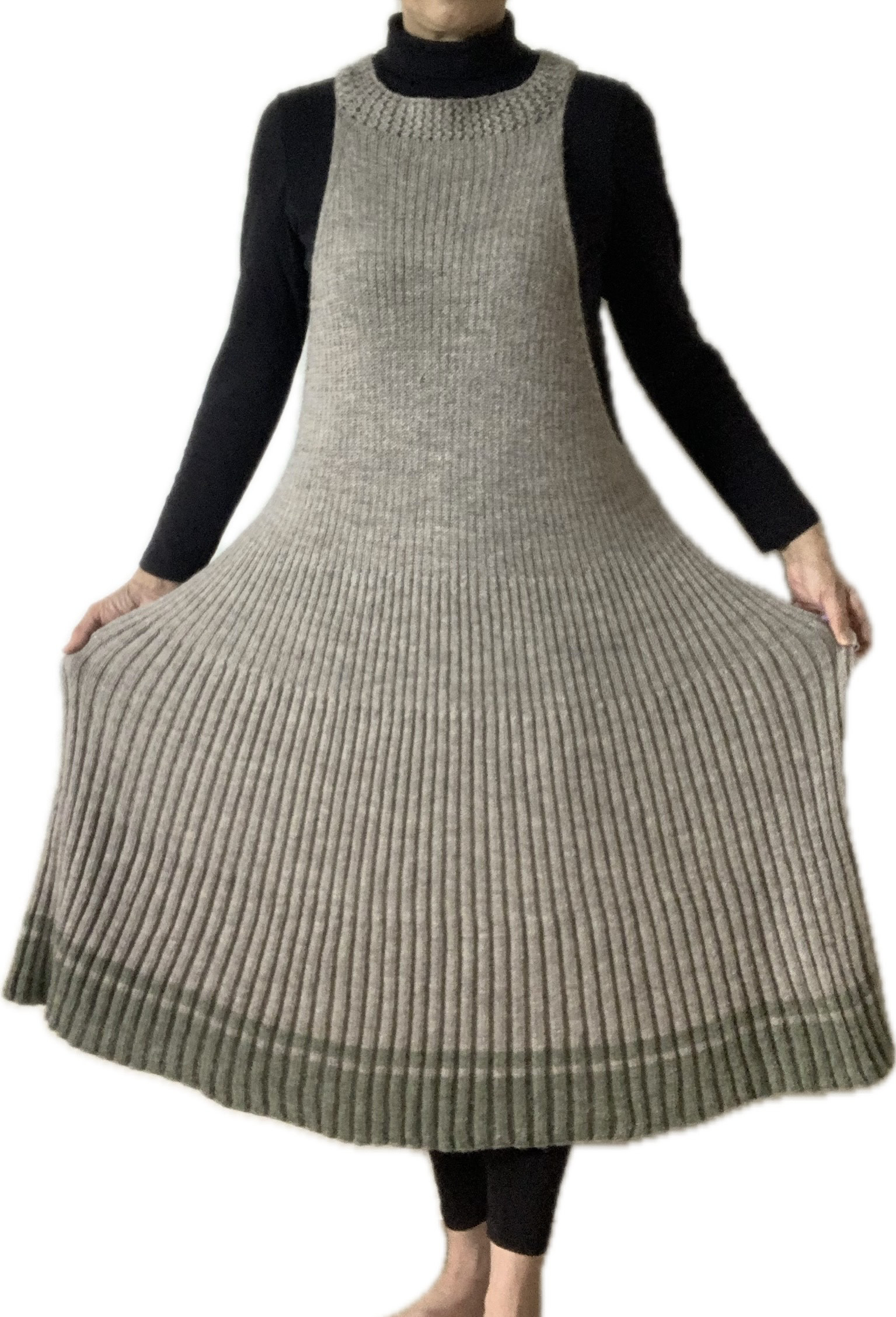 【トップダウンで編む】アメリカンスリーブの大人ニットワンピ⭐︎キット