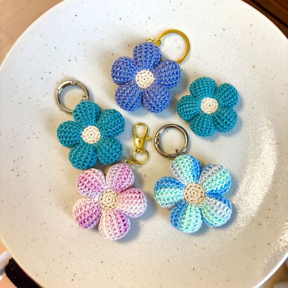 かぎ針編み お花キーホルダー その他雑貨 handmade BEAR BEAR 通販