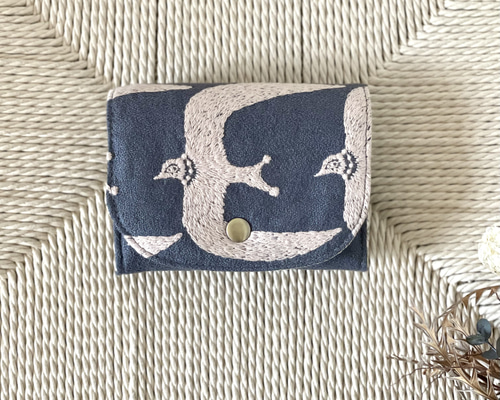 ⚮̈ミナペルホネン go! darkgray コンパクトウォレットS ミニ財布