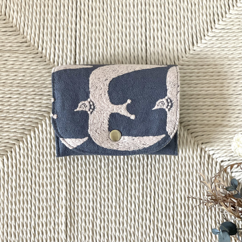 ⚮̈ミナペルホネン go! darkgray コンパクトウォレットS ミニ財布