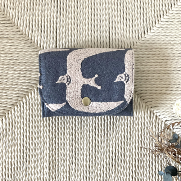 ⚮̈ミナペルホネン go! darkgray コンパクトウォレットS ミニ財布