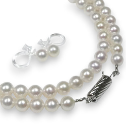 クリーム系美麗あこや本真珠のネックレス アコヤ真珠ネックレス8.0-8.5㎜クリーム系テリ巻重視お値打ち