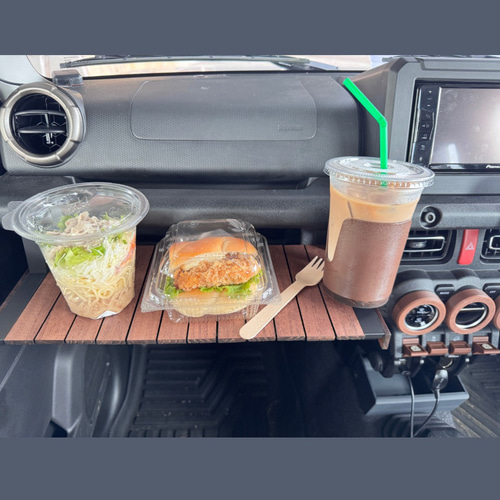 ジムニー JB64 JB74 専用折りたたみウッドテーブル｜車内ランチ