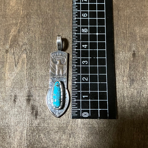 キングマン ターコイズ ヴィンテージ フェザー シルバー