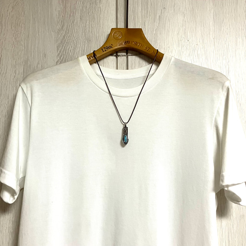 キングマン ターコイズ ヴィンテージコイン フェザー シルバー