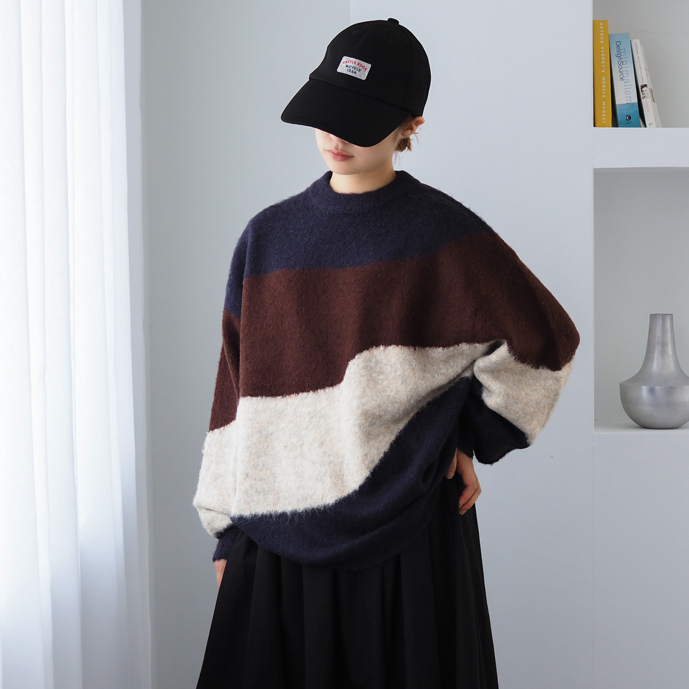 モヘアライクニット ネイビー Little B(長袖)