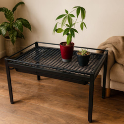 メッシュプランターラック ロボット掃除機対応64cm x 40cm 受け皿付き