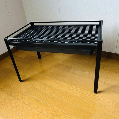 メッシュプランターラック ロボット掃除機対応64cm x 40cm 受け皿付き