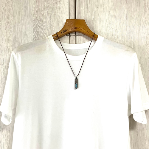 キングマン ターコイズ ヴィンテージコイン フェザー シルバー