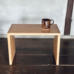 天然木 赤松集成材 踏み台 コの字ラック スツール 水槽台 ベンチ