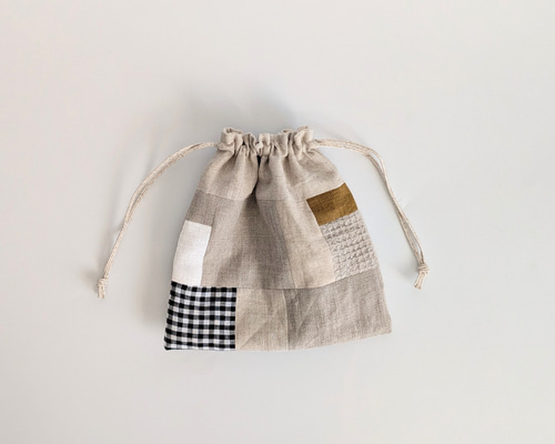 ゆゆ様、専用。パッチワークの巾着袋 （茶系） ゆゆ様、専用。パッチ