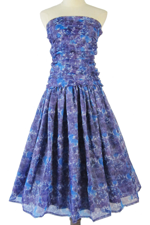 受注生産　オーダーメイド　パウスカート　チューブトップ　プリントオーガンジー nws00035