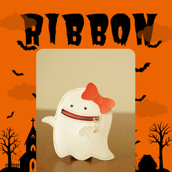ハロウィンに！本革レザー・いたずら好きな魔法使い見習いオバケくんのカード＆コインケース　ストラップ取り付け可能 12枚目の画像