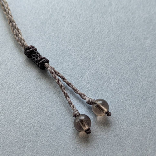 陽炎】ヘソナイトガーネット マクラメ編みネックレス ネックレス