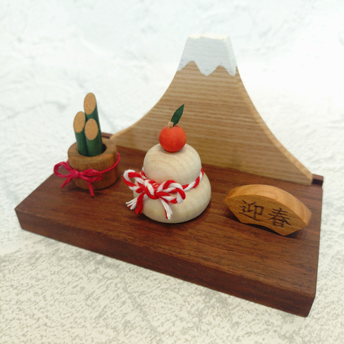 門松　しめ飾り　鏡もち　ミニチュア　正月　飾り　置物　助六　浅草 楽天市場】＼10％OFF!／ ちょこっと飾れる 鏡餅 門松 セット ガラス