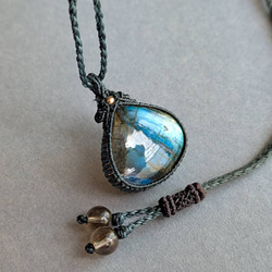 薄明】シトリン マクラメ編みネックレス ネックレス・ペンダント 天然