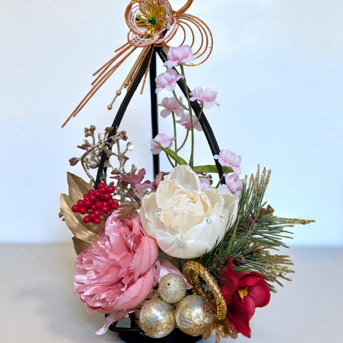 1点限定品》お正月飾りアレンジメント お正月 ソラフラワー お正月飾り