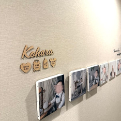 [送料込] 木製 レターバナー メモリアルチャーム付きお名前ガーランド オーダー NameOrder［C］ 14枚目の画像