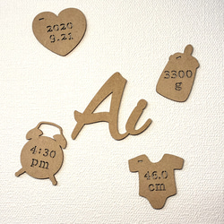 [送料込] 木製 レターバナー メモリアルチャーム付きお名前ガーランド オーダー NameOrder［C］ 10枚目の画像