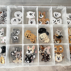 選べる犬種　刺繍シールワッペン　犬顔ワッペン　１点 6枚目の画像