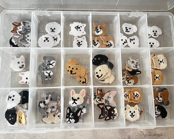 選べる犬種　刺繍シールワッペン　犬顔ワッペン　１点 6枚目の画像