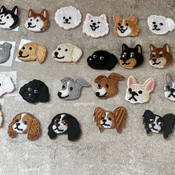 選べる犬種　刺繍シールワッペン　犬顔ワッペン　１点 3枚目の画像