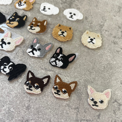選べる犬種　刺繍シールワッペン　犬顔ワッペン　１点 4枚目の画像