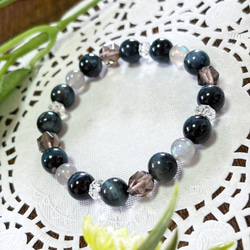 高品質パープルラリマーの天然石ブレスレット ブレスレット POM * POM