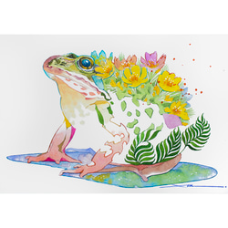 カエル_水彩原画_イラスト イラスト n.akabae 通販 19958799｜Creema