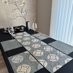 ◼︎51◼︎一点物 正絹 高級袋帯 春色 ランチョンマット4枚セット【帯