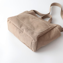 ラフショルダー＊柔らかく体に馴染む２Way大容量（モカ） 6枚目の画像