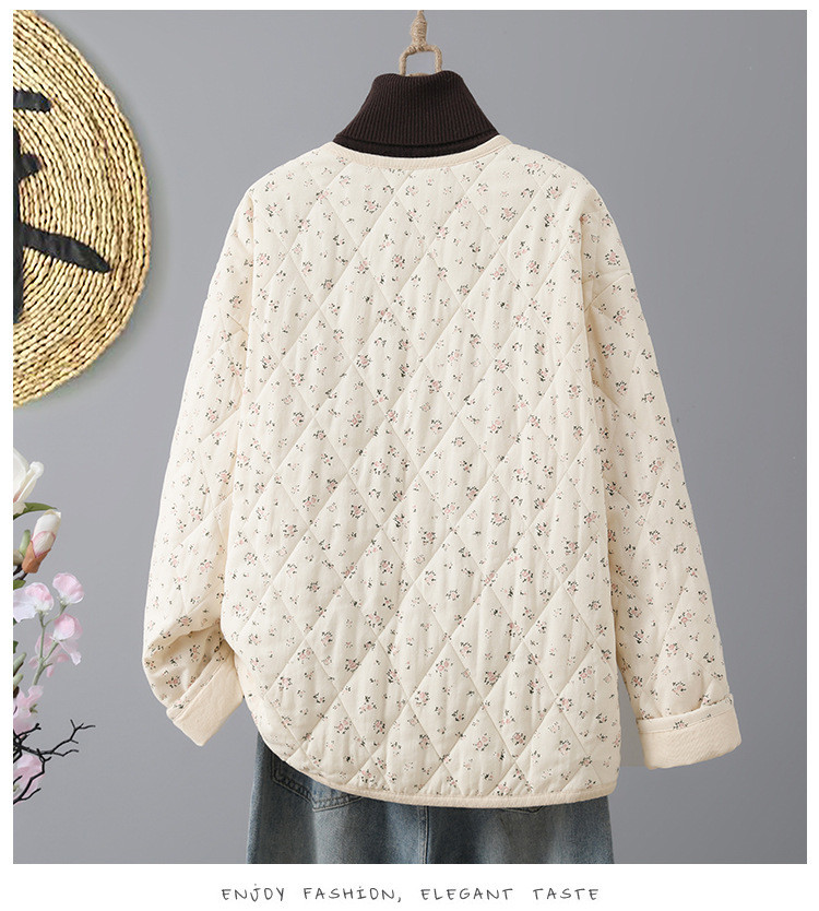 秋冬レディースベージュ リバーシブル カジュアル 厚手コットンコート【返品・交換可】品質最優先25-425