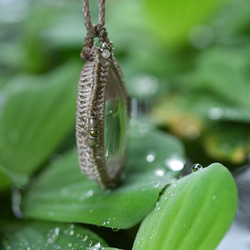 銀の隕石★パイライトインクォーツ マクラメネックレス2131 8枚目の画像