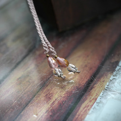 銀の隕石★パイライトインクォーツ マクラメネックレス2131 9枚目の画像