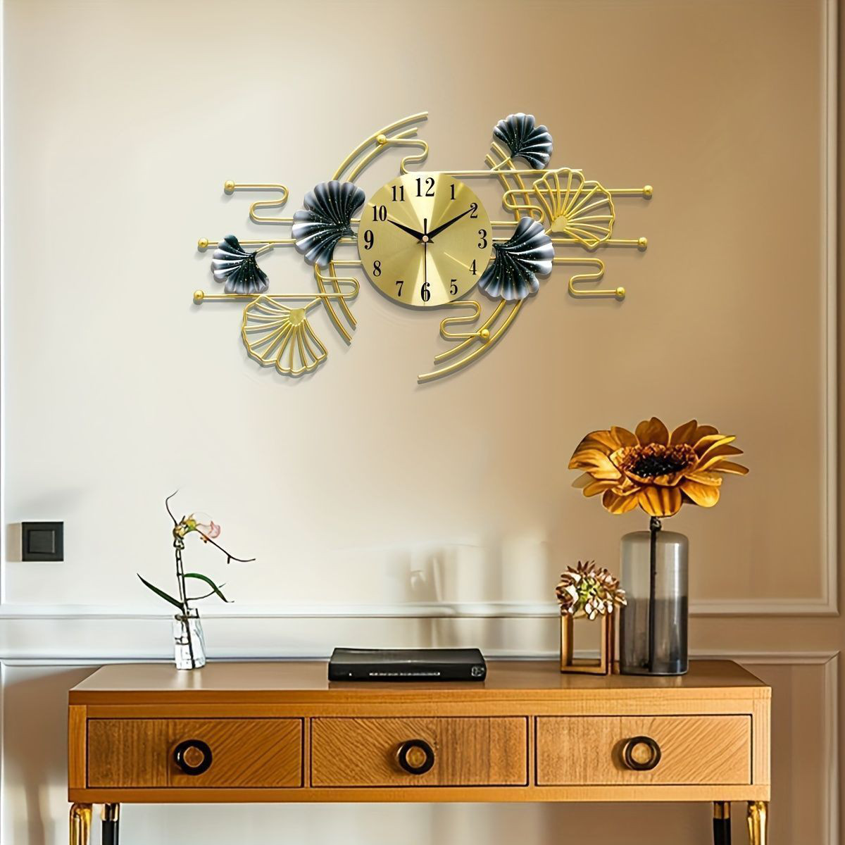 掛け時計 インテリア 時計 大きい 高級 コンパクト アイアン 壁掛け時計 モダンアートクロック 大型 金属装飾 モダン