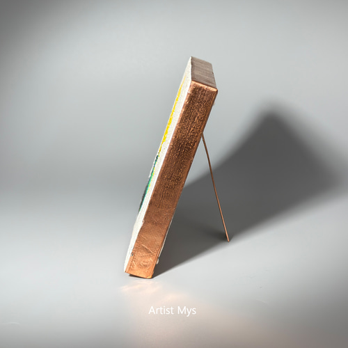 原画 アクリル画 キャンバスアート｜ミモザの絵｜12cm×12cm インテリア