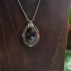 ファセットカット★ガーネット★マクラメネックレス2132 11枚目の画像