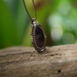 ファセットカット★ガーネット★マクラメネックレス2132 9枚目の画像