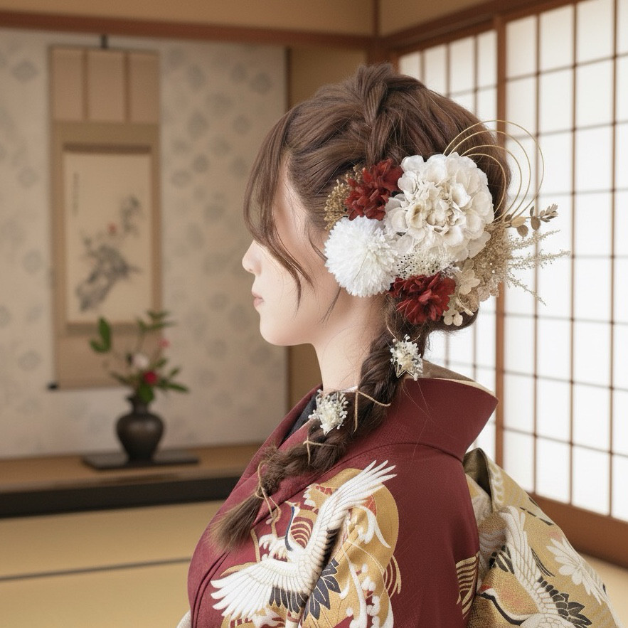 成人式髪飾り【金箔付き】和装　振袖　成人式　卒業式　結婚式