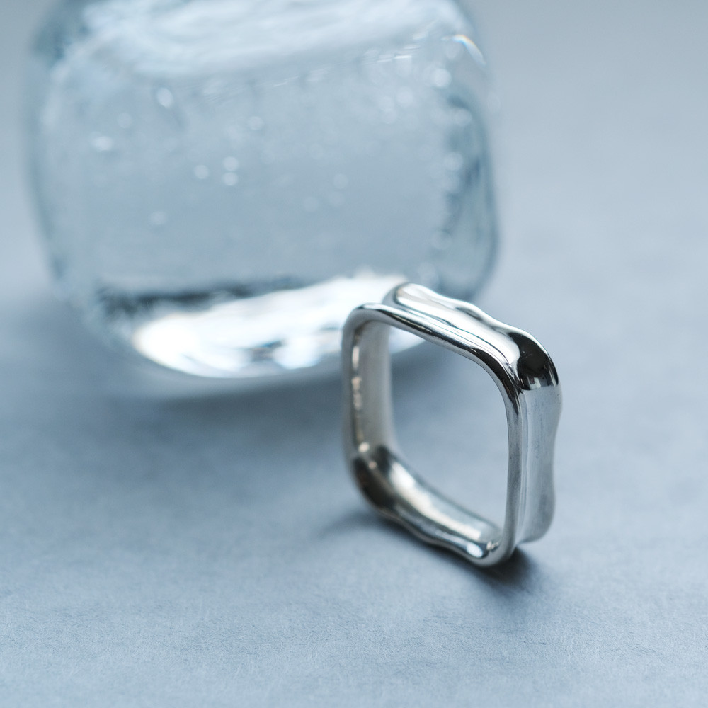 メロウ スクエア リング シルバー925