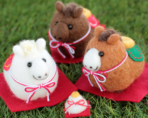 干支のうまさん【お正月飾り/午年/馬】 羊毛フェルト Yuto 通販